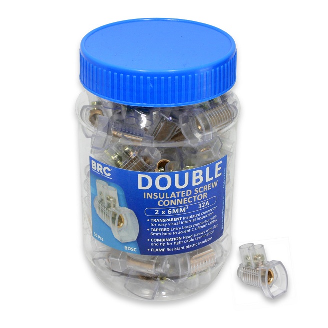 double screw cable connector connectors BP terminals wiring wire earth tps